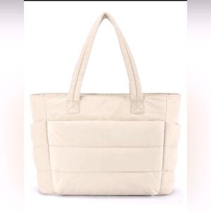Cream Puffer Tote Bag